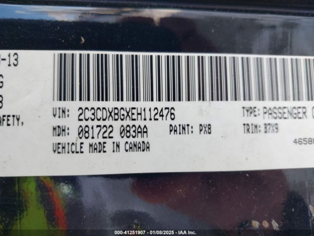 2C3CDXBGXEH112476 Dodge Charger Se