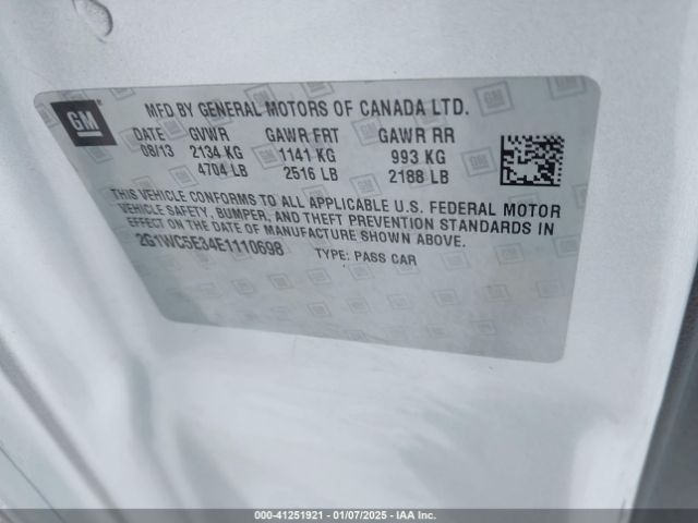 2G1WC5E34E1110698 Chevrolet Impala Limited Ltz
