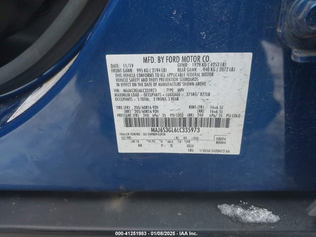 Ford Ecosport Se 2020 MAJ6S3GL6LC335973 Image 9