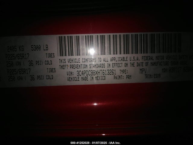 Dodge Journey Sxt 2017 3C4PDCBBXHT613261 Image 9