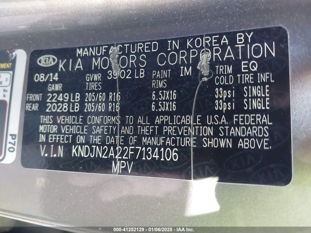 KNDJN2A22F7134106 KIA Soul