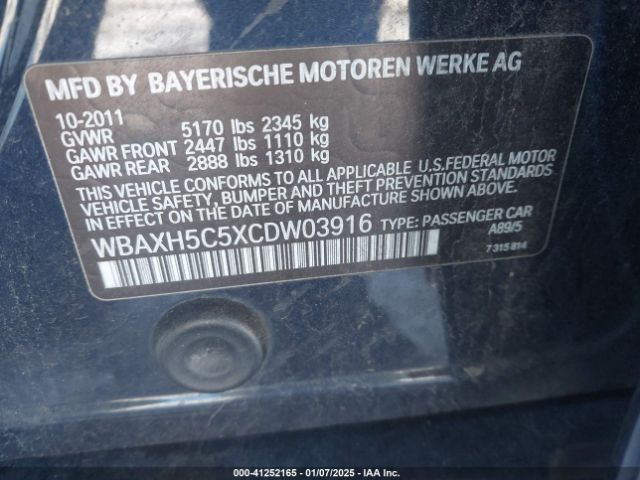 2012 BMW 528I WBAXH5C5XCDW03916 Photo 8
