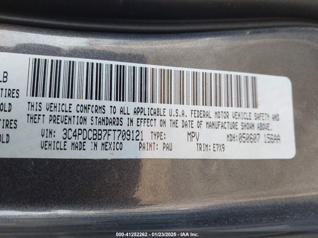 Dodge Journey Sxt 2015 3C4PDCBB7FT709121 Image 9