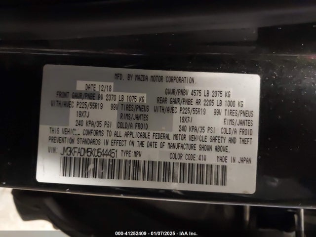 Mazda Cx-5 Grand Touring 2019 JM3KFADM5K0544451 Image 9