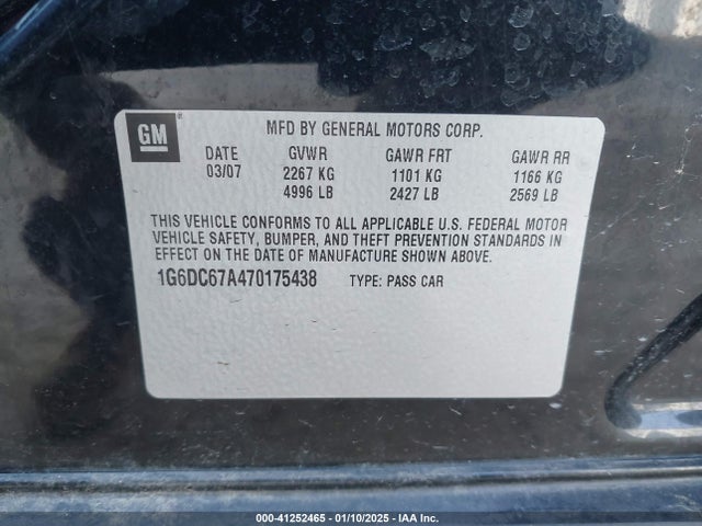 2007 CADILLAC STS 1G6DC67A470175438 Photo 8