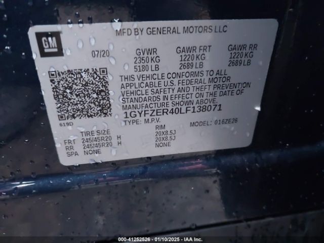 1GYFZER40LF138071 Cadillac Xt4 Fwd Sport