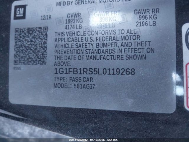 2020 CHEVROLET CAMARO 1G1FB1RS5L0119268 Photo 8