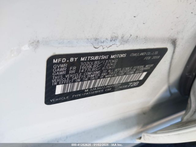 ML32A3HJ7JH010339 Mitsubishi MIRAGE ES