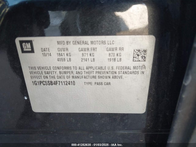 Chevrolet Cruze 1lt Auto 2015 1G1PC5SB4F7112410 Image 9