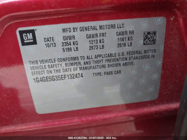 1G4GE5G35EF132474 Buick Lacrosse Premium I Group