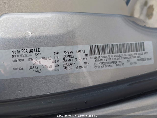 Dodge Grand Caravan Sxt 2017 2C4RDGCG0HR825714 Image 9