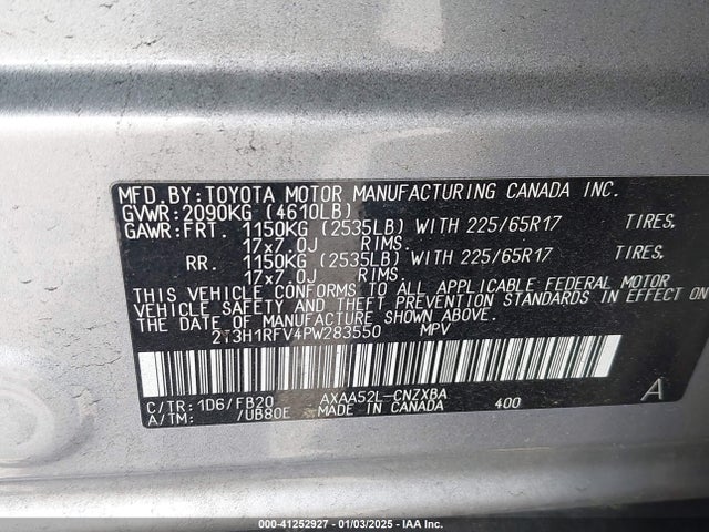 Toyota RAV4 LE 2023 2T3H1RFV4PW283550 Image 9