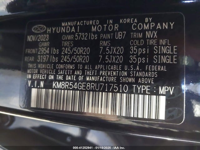 Hyundai Palisade Limited 2024 KM8R54GE8RU717510 Image 9