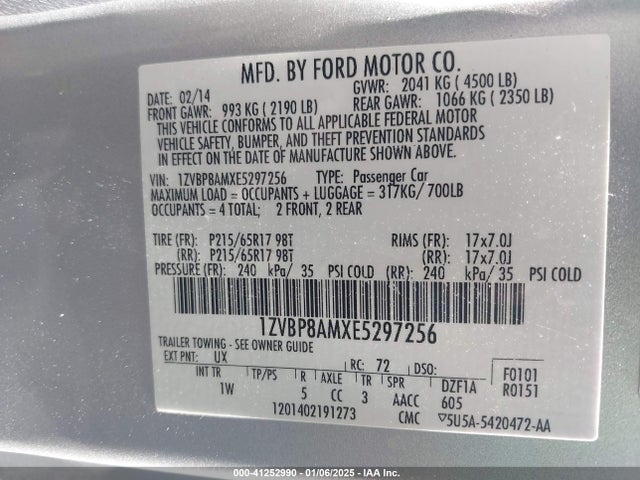 Ford Mustang V6 2014 1ZVBP8AMXE5297256 Image 9