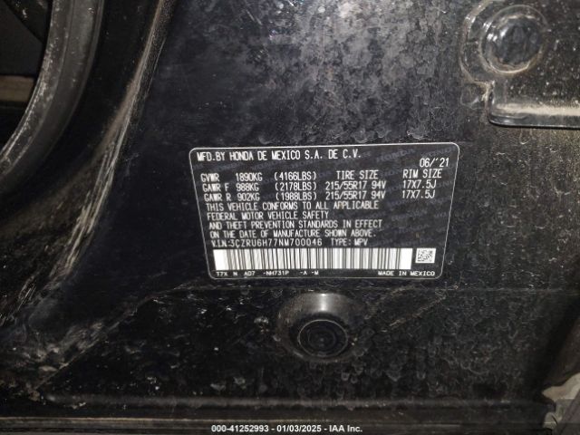 2022 HONDA HR-V 3CZRU6H77NM700046 Photo 8