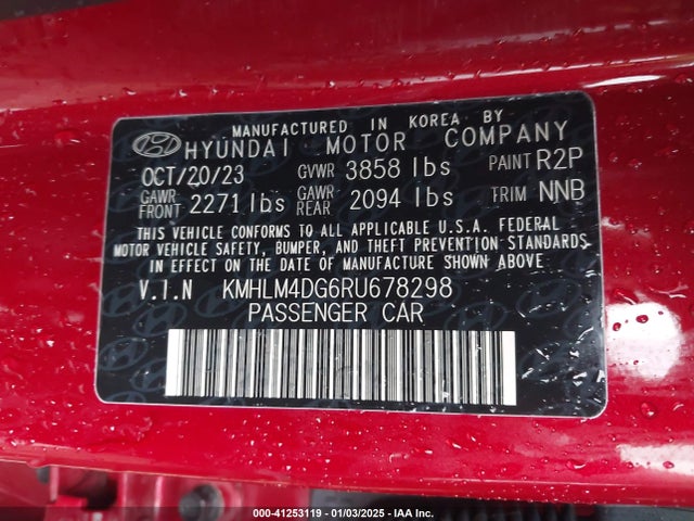 Hyundai ELANTRA SEL 2024 KMHLM4DG6RU678298 Image 9
