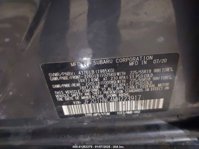 JF2GTHNC4MH223917 Subaru Crosstrek Limited