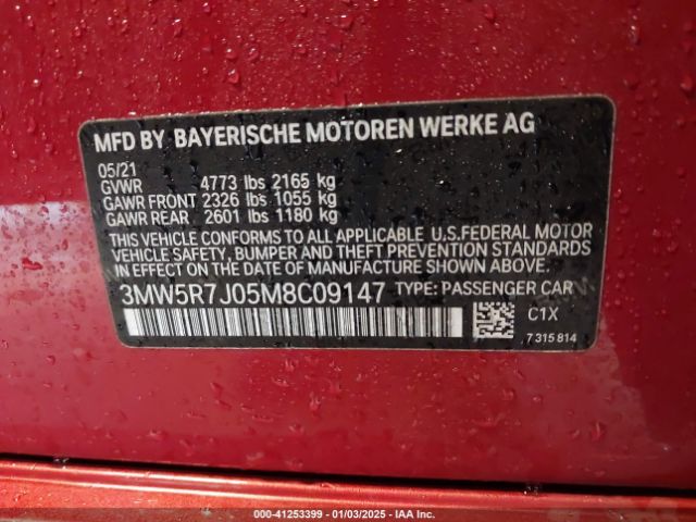 3MW5R7J05M8C09147 BMW 330i Xdrive