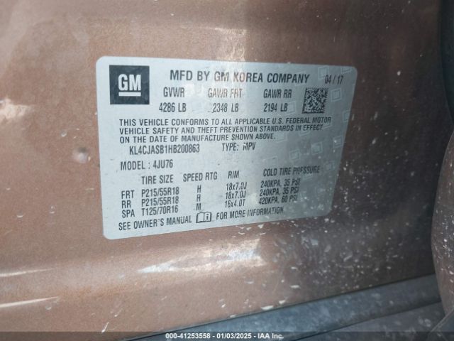 KL4CJASB1HB200863 Buick Encore Preferred