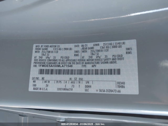 Ford Bronco Outer Banks 2021 1FMDE5AHXMLA71548 Image 9