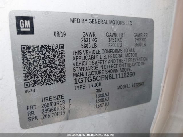 1GTG5CEN6L1116260 GMC Canyon 2wd  Short Box Sle