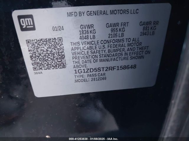 1G1ZD5ST2RF158648 Chevrolet Malibu Fwd 1lt