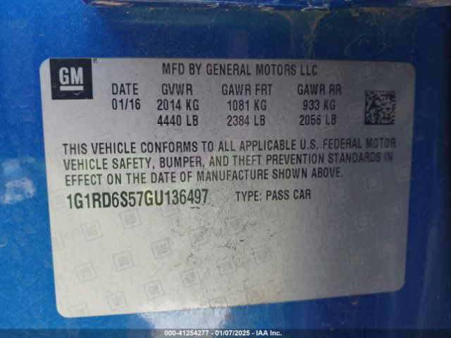 1G1RD6S57GU136497 Chevrolet Volt Premier