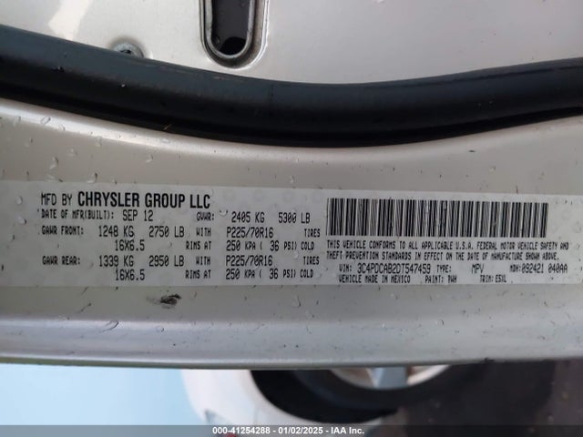 Aukcja sprzedaży 2013 Dodge Journey Se, vin: 3C4PDCAB2DT547459, numer aukcji: 41254288