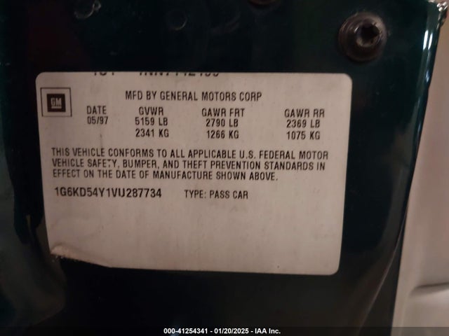 1997 CADILLAC DEVILLE 1G6KD54Y1VU287734 Photo 8