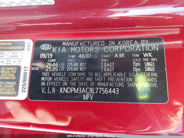 KIA Sportage Lx 2020 KNDPM3AC8L7756443 Image 9
