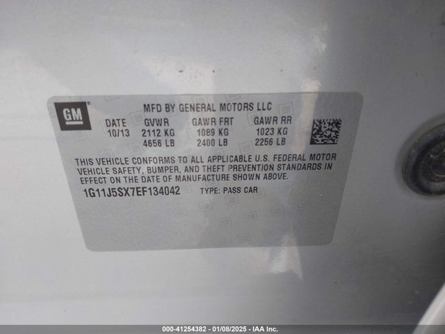 Chevrolet Malibu 2lz 2014 1G11J5SX7EF134042 Image 9