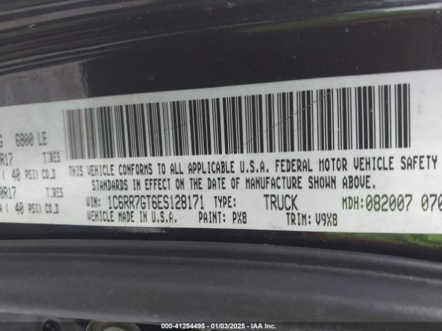 1C6RR7GT6ES128171 RAM 1500 Slt
