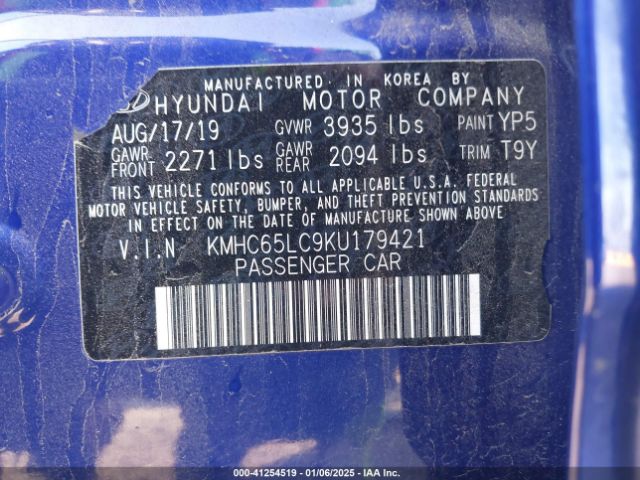 2019 HYUNDAI IONIQ HYBRID KMHC65LC9KU179421 Photo 8