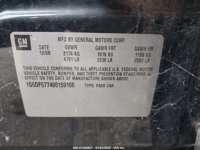 2009 CADILLAC CTS 1G6DF577490159166 Photo 8