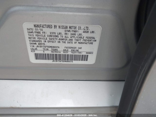 Infiniti Q50 Premium 2014 JN1BV7AP5EM686974 Image 9