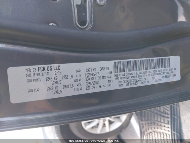 Dodge Journey Sxt 2015 3C4PDCBGXFT650223 Image 9