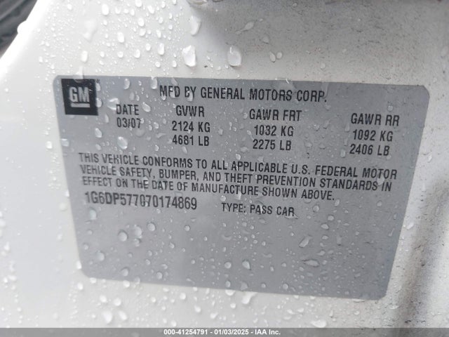 2007 CADILLAC CTS 1G6DP577070174869 Photo 8