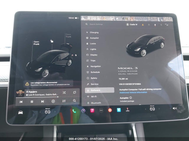 5YJ3E1EB7JF131864 Tesla Model 3 Long Range/performance