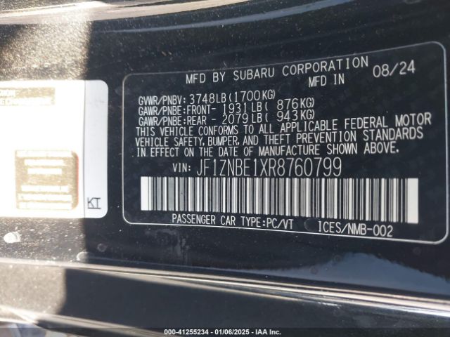 JF1ZNBE1XR8760799 Toyota Gr86 Premium