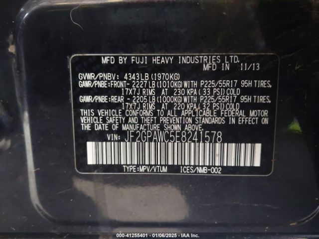 JF2GPAWC5E8241578 Subaru Xv Crosstrek 2.0i Premium