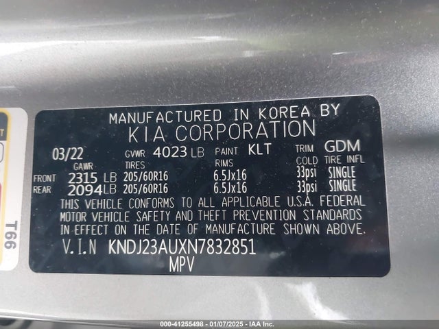 KIA SOUL LX 2022 KNDJ23AUXN7832851 Image 9