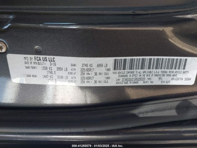 2C4RDGEG1GR329333 Dodge Grand Caravan R/t