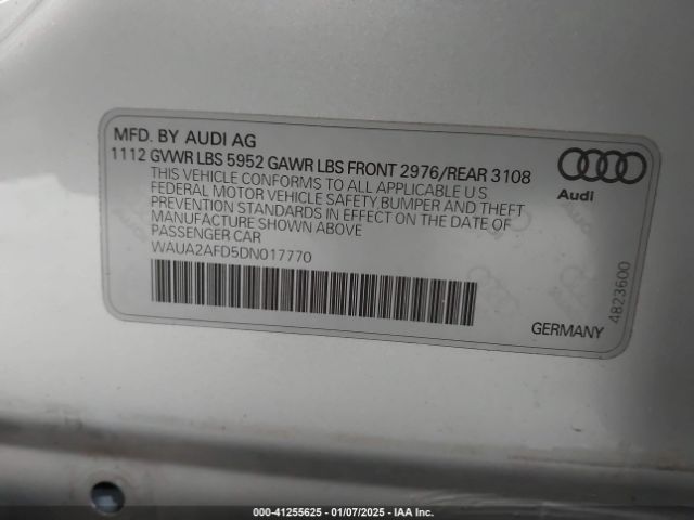 2013 AUDI A8 WAUA2AFD5DN017770 Photo 8
