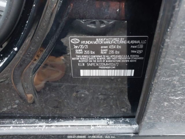 5NPEJ4J20MH112672 Hyundai Sonata Sel Plus