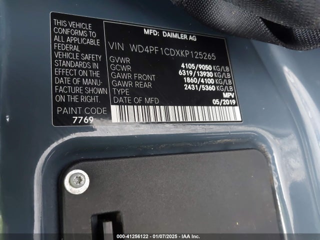 WD4PF1CDXKP125265 Mercedes-Benz Sprinter 2500 High Roof V6
