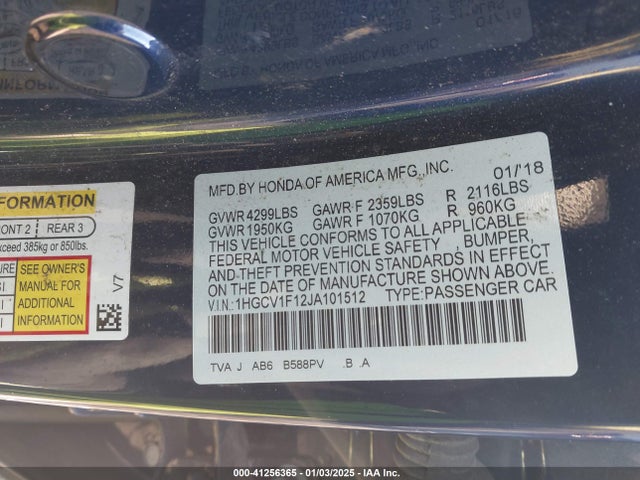 1HGCV1F12JA101512 Honda ACCORD LX