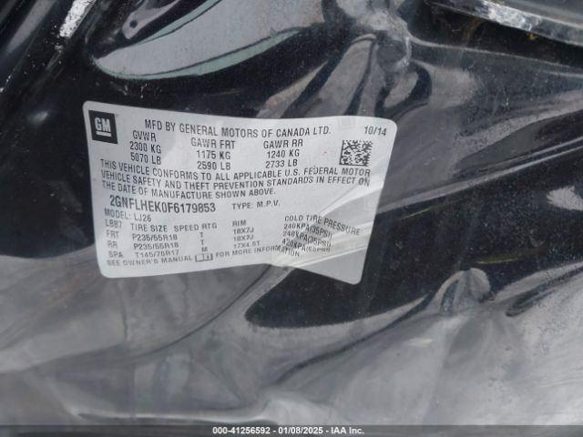 2GNFLHEK0F6179853 Chevrolet Equinox Ltz