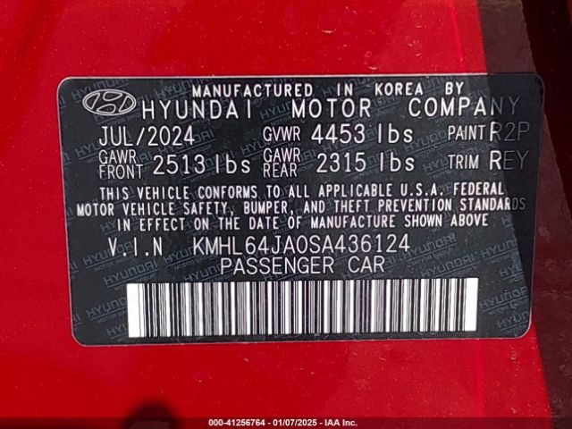 KMHL64JA0SA436124 Hyundai SONATA SEL