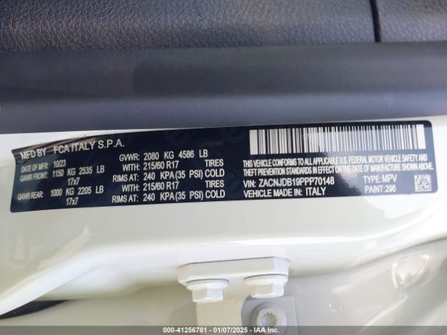 ZACNJDB19PPP70148 Jeep Renegade Latitude 4x4