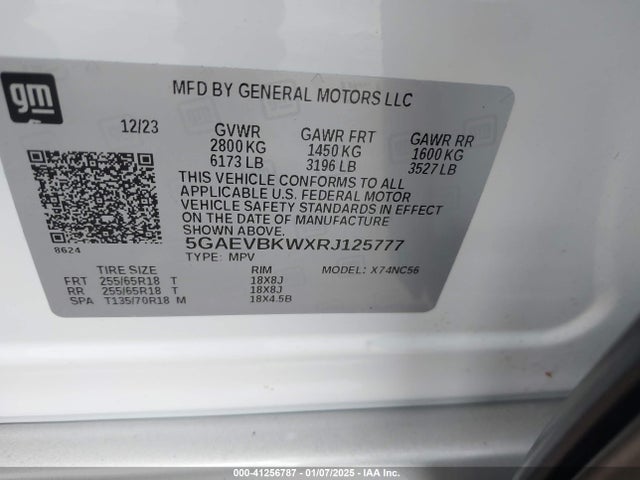Buick Enclave Premium Awd 2024 5GAEVBKWXRJ125777 Image 9